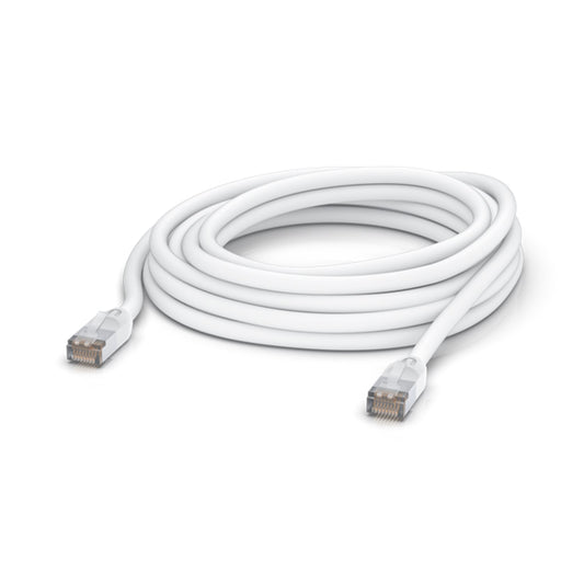 Ubiquiti UniFi Patch Cable Outdoor 8M White, Single Unit, All-weather, RJ45 Ethernet Cable, Category 5e