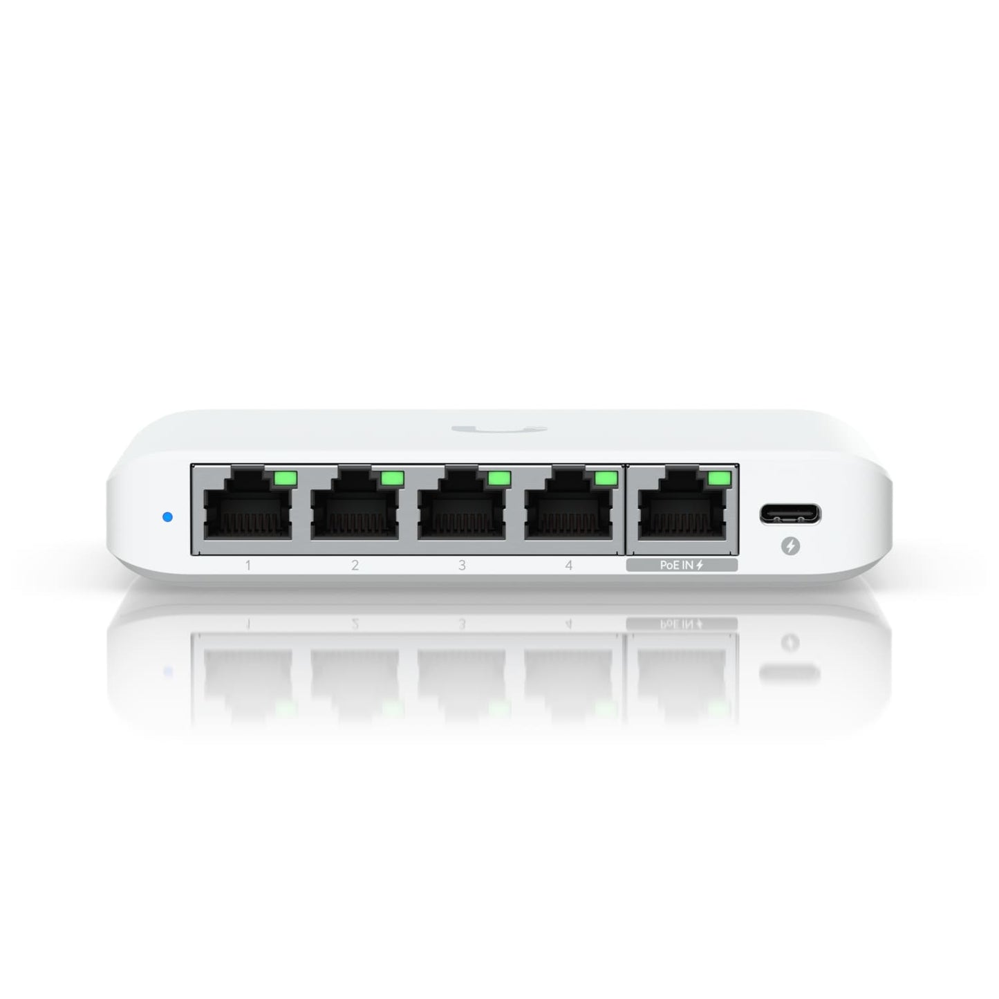Ubiquiti Flex Mini 2.5G, (4) 2.5 GbE Ports, (1) 2.5 GbE PoE Input Port for Power,