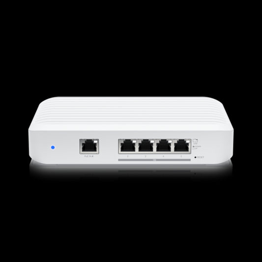 Ubiquiti UniFi Switch Flex XG - Layer 2 Switch with (4) 10GbE RJ45 Ports and (1) GbE, 802.3at PoE RJ45 Input,