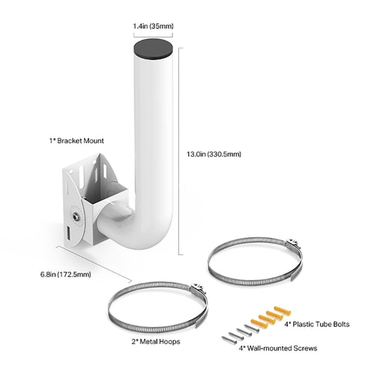 TP-Link TL-APM200 Pole Wall Mount Kit for Outdoor Access Point ,Used with outdoor AP, support wall-mounted and pole-mounted installation, and flexibly