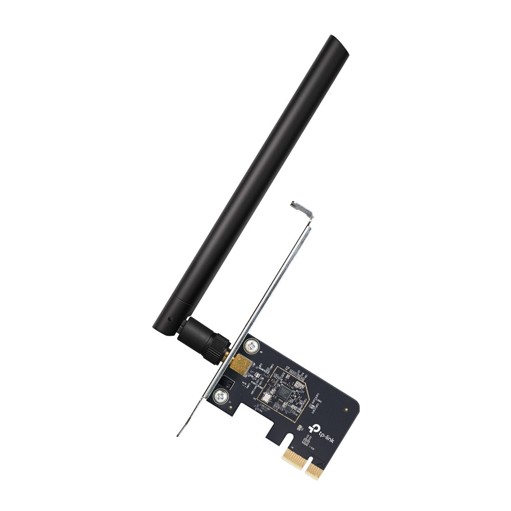 TP-Link Archer T2E AC600 Wireless Dual Band PCI Express Adapter, 433Mbps 5Ghz, 200Mbps 2.4Ghz, 1 High Gain External Antennas