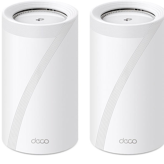TP-Link Deco BE85(2-pack) BE22000 Tri-Band Whole Home Mesh Wi-Fi 7 System (WiFI7), 1376 Mbps at 2.4 GHz 8640 Mbps at 5 GHz 11520 Mbps at 6 GHz