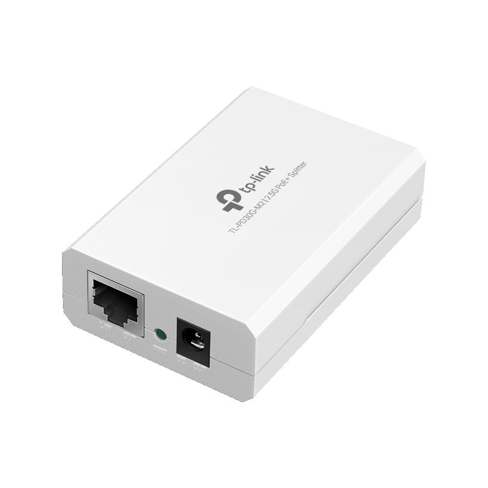 TP-Link TL-PD30G-M2 2.5G PoE Splitter, IEEE802.3af at compliant, Selectable power output, Plug-and-Play, requires no configuration