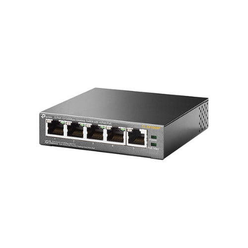 TP-Link TL-SF1005P 5-Port 10 100Mbps Desktop Switch with 4-Port PoE 67W IEEE 802.3af compliant 1Gbps Switching