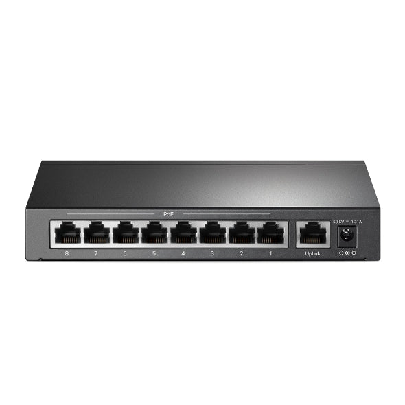 TP-Link TL-SF1009P 9-Port 10 100Mbps Desktop Switch with 8-Port PoE, Up to 65W for 8 PoE ports, Up to 30W for each PoE port