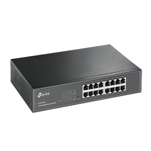 TP-Link TL-SG1016DE 16-Port Gigabit Easy Smart Switch Network Monitoring, Traffic Prioritization VLAN Features Web-based User Interface