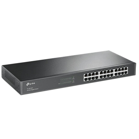 TP-Link TL-SG1024 24-Port Gigabit 19 ft Rackmountable Unmanaged Switch energy-efficient Supports MAC Plug play 48Gbps Switching Capacity
