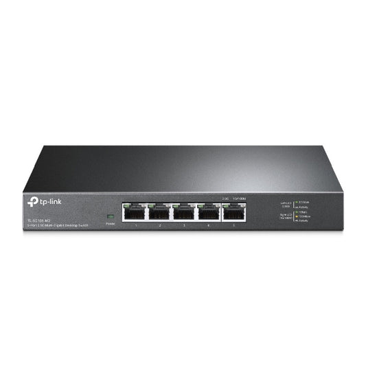 TP-Link TL-SG105-M2 5-Port 2.5G Desktop Switch, Up To 25G Switching Capacity, Connects 2.5G NAS Server, 2.5G WiFi 6 AP, 4K Video, Wall-Mountable, 5YW