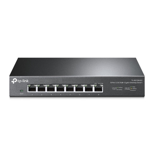 TP-Link TL-SG108-M2 8-Port 2.5G Desktop Switch, Up To 40G Switching Capacity, Connects 2.5G NAS Server, 2.5G WiFi 6 AP, 4K Video, Wall Mountable, 5YW