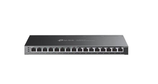 TP-Link SG2016P Omada 16-Port Gigabit Smart Switch with 8-Port PoE , Integration with Omada SDN Controller, Static Routing, 802.1Q VLAN, STP RSTP MST