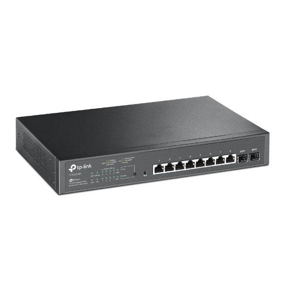 TP-Link SG2210MP 10-Port Gigabit Smart Switch with 8-Port PoE 1xFan 14.9Mpps Support Omada SDN, 802.1p CoS DSCP QOS, IGMP Snoop Rack Mountable
