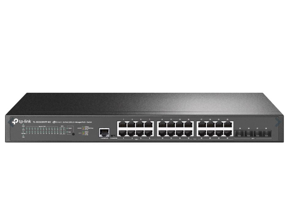 TP-Link SG3428XPP-M2 Omada 24-Port 2.5GBASE-T and 4-Port 10GE SFP L2 Managed Switch with 16-Port PoE 8-Port PoE