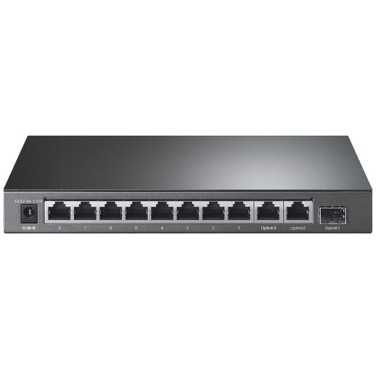 TP-Link TL-SL1311P 8-Port 10 100Mbps 3-Port Gigabit Desktop Switch with 8-Port PoE, Extend Mode for 250m PoE Transmitting, Isolation Mode, PoE Aut