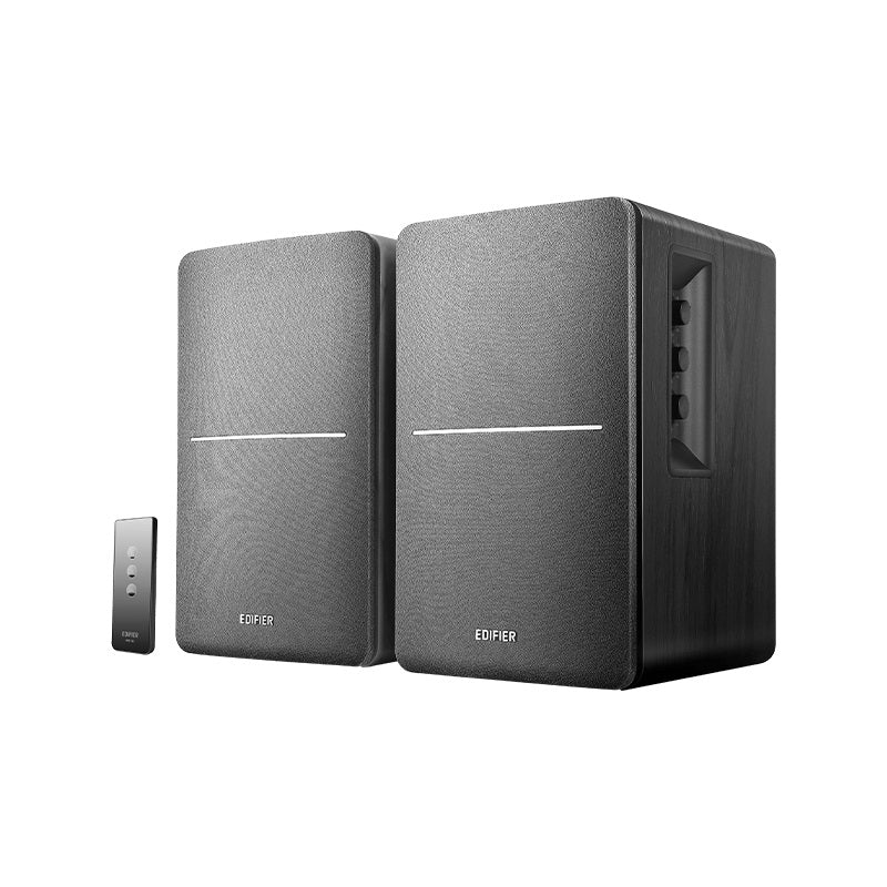 Edifier R1280T Lifestyle Bookshelf Speakers Black - 3.5mm AUX Dual RCA, 42W, MDF Wooden Enclosure