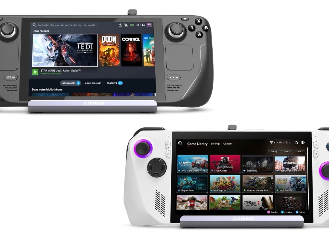 mbeat USB-C Gaming Dock for Steam Deck ROG Ally 100W PD pass-through 4K 60Hz (3840 2160) Gigabit Ethernet up to 10 100 1000Mbps 5Gbps data