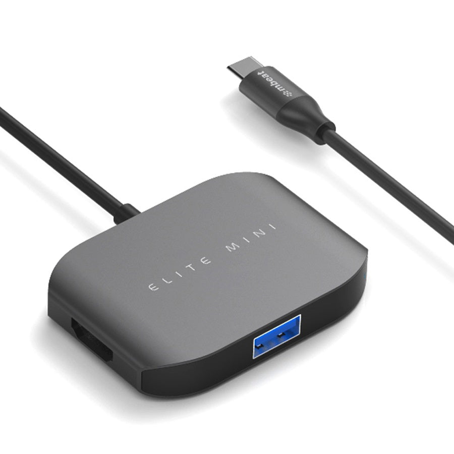 (LS) mbeat USB-C Multi-port Adapter (HDMI USB 3.01 USB 2.01) - Space Grey, Aluminium Design 4K high resolution Data Transfer Rate: Max up to 5Gb