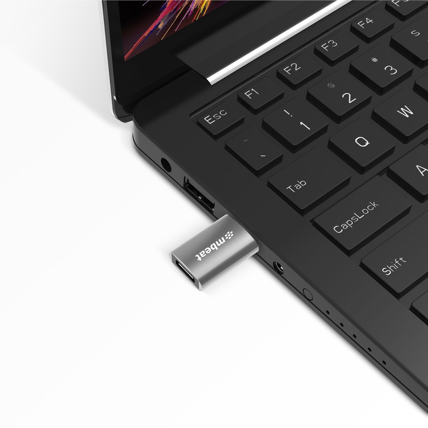 mbeat Elite USB 3.0 (Male) to USB-C (Female) Adapter - Converts USB-C device to Any Computers, Laptops with USB-A port, USB 3.0 5Gbps - Space Grey