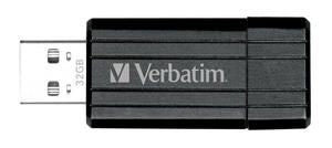Verbatim Store ftn ftGo Pinstripe USB Drive 32GB USB Storage Drive Memory Stick (Black) 2 Years Limited Warranty