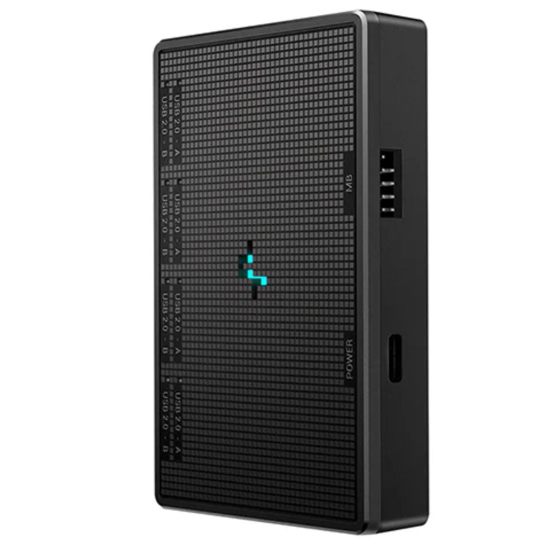 DeepCool UH-04 9-Pin USB 2.0 Hub, Magnet  Screw Fixation, USB2.0-9PIN1,USB Type-C1,USB2.0-9PIN4