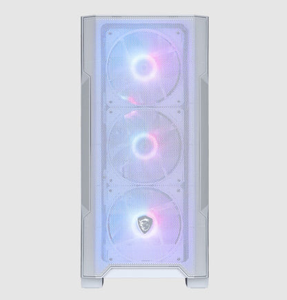 MSI MAG PANO 110R PZ  WHITE Micro ATX Case, 2 x USB 5Gbps , 1x USB C 20Gbps, 1 x Audio-Out   Mic,, 3x 2.5 ft, 2x 3.5 ft, Micro ATX   Mini ITX(NEW)