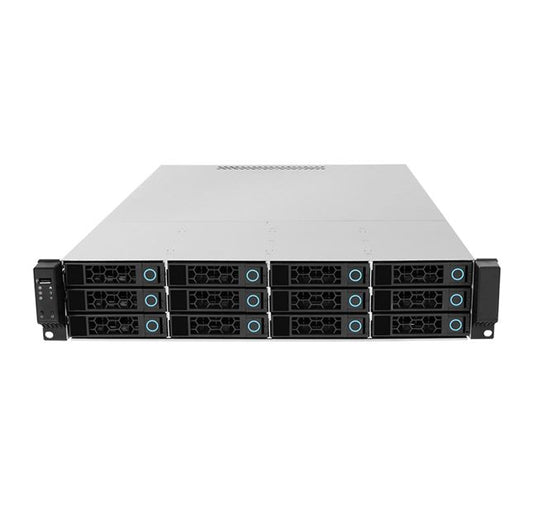 TGC Rack Mountable Server Chassis 2U 650mm, 12x 3.5 ft Hot-Swap Bays, 2x 2.5 ft Fixed Bays, up to E-ATX Motherboard, 7x LP PCIe, 2U PSU Required