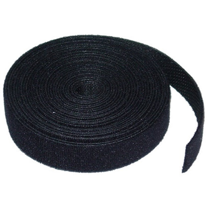 8Ware 25m x 12mm Velcro Wide Cable Tie Hook  Loop Continuous One Sided Self Adhesive Fastener Sticky Tape Roll Black