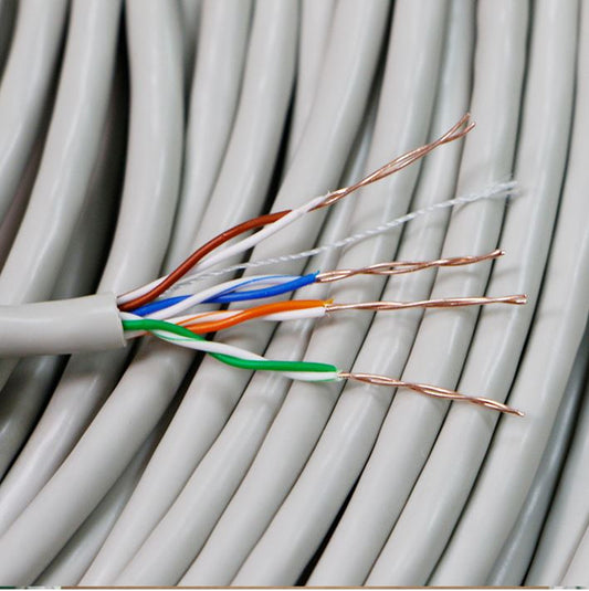 8Ware Cat5E 100m Solid Copper Cable Roll on Box with Dispenser 24AWG 10 100 8-core Oxygen-free Copper 4 Pairs Unshielded White