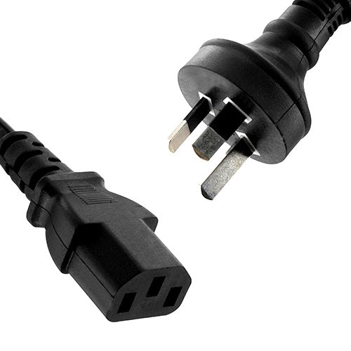 8Ware AU Power Cable 2m - Male Wall 240v PC to Female Power Socket 3pin to IEC 320-C13 for Notebook AC Adapter
