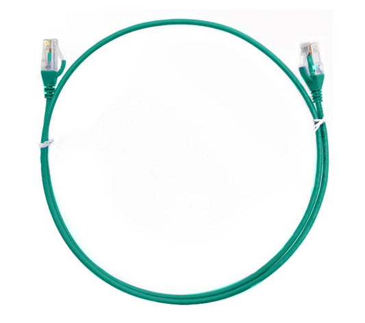 8ware CAT6 Ultra Thin Slim Cable 5m   500cm - Green Color Premium RJ45 Ethernet Network LAN UTP Patch Cord 26AWG for Data