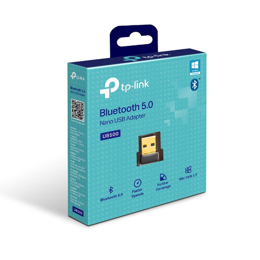 TP-Link UB500 Bluetooth 5.0 Nano USB 2.0 Adapter, Add Bluetooth To Your Devices, Wireless Connectivity, Windows 10 8.1 7, Plug and Play