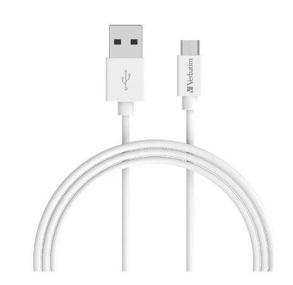 Verbatim Charge  Sync microUSB Cable 1m - White (LS)