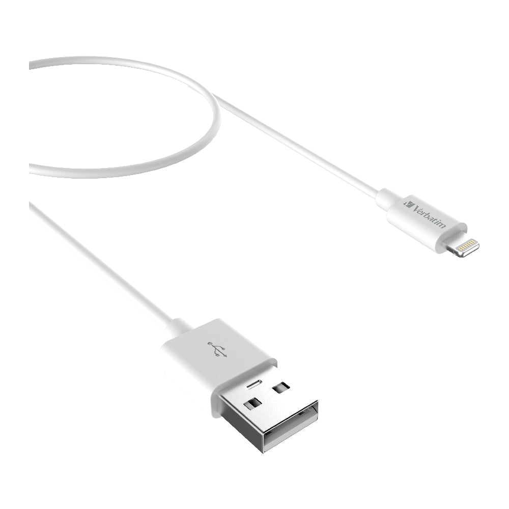 Verbatim Charge  Sync Lightning Cable 50cm - White--Lightning to USB A