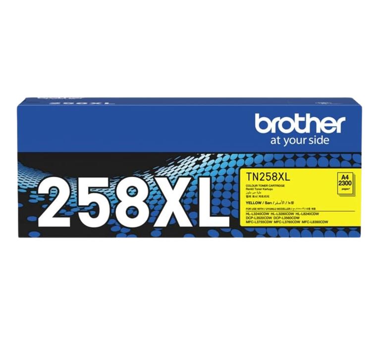 Brother TN-258XLYNEWYELLOW HIGH YIELD TONER CARTRIDGE TO SUIT MFC-L8390CDW MFC-L3760CDW MFC-L3755CDW DCP-L3560CDW DCP-L3520CDW HL-L8240CDW HL-L3280C