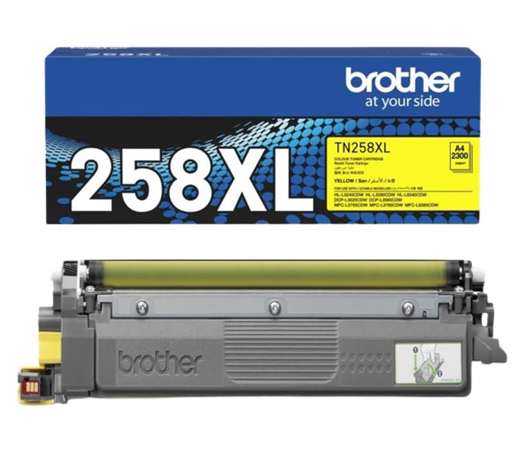 Brother TN-258XLYNEWYELLOW HIGH YIELD TONER CARTRIDGE TO SUIT MFC-L8390CDW MFC-L3760CDW MFC-L3755CDW DCP-L3560CDW DCP-L3520CDW HL-L8240CDW HL-L3280C