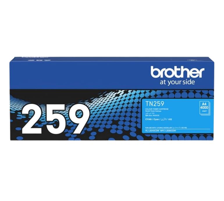 Brother TN-259C NEW CYAN SUPER HIGH YIELD CARTRIDGE TO SUIT MFC-L8390CDW HL-L8240CDW  -Up to 4000pages
