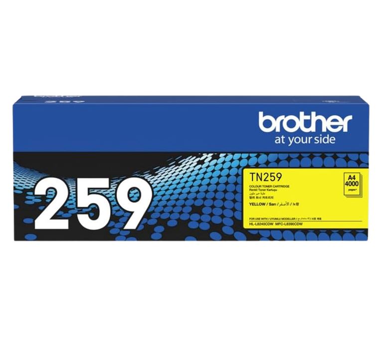 Brother TN-259Y NEW YELLOW SUPER HIGH YIELD CARTRIDGE TO SUIT MFC-L8390CDW HL-L8240CDW -Up to 4000pages