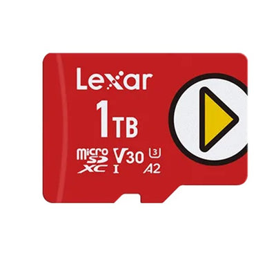 Lexar PLAY microSDXC UHS-I Card 1TB  up to 160MB s read, up to 100MB s write 1 High-speed performance for gaming devices featureA1 A2 class wide ran