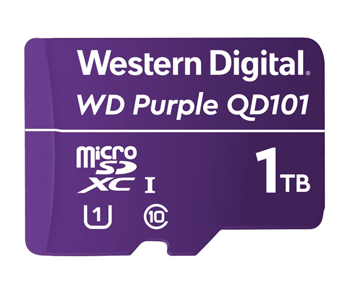 Western Digital WD Purple 1TB MicroSDXC Card 24 7 -25 degreeC to 85 degreeC Weather  Humidity Resistant for Surveillance IP Cameras mDVRs NVR Dash Cams Drones
