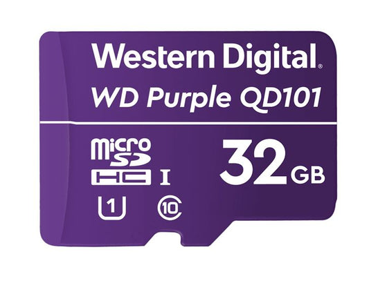 Western Digital WD Purple 32GB MicroSDXC Card 24 7 -25 degreeC to 85 degreeC Weather  Humidity Resistant Surveillance IP Camera DVR NVR Dash Cams Drones 16GB