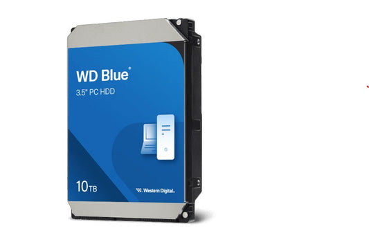 Western Digital WD Blue PC Desktop Hard Drive - 10TB, 3.5 ft, SATA, up to 260MB s, 7200 RPM, CMR, 512MB, 2Y Warranty