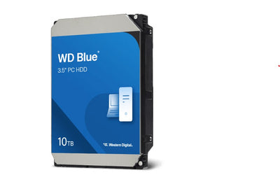 Western Digital WD Blue PC Desktop Hard Drive - 10TB, 3.5 ft, SATA, up to 260MB s, 7200 RPM, CMR, 512MB, 2Y Warranty