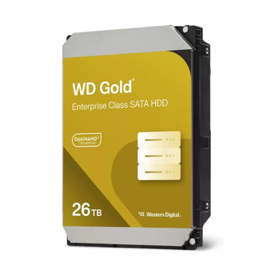 Western Digital WD Gold Enterprise Class SATA HDD - 26TB 3.5 ft SATA 6Gb s 7200RPM 512MB 291MB s 5yrs warranty