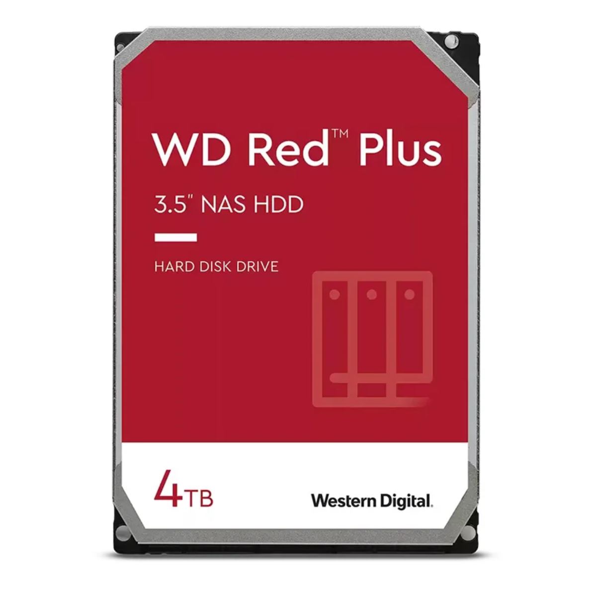 Western Digital WD Red Plus 4TB 3.5 ft NAS HDD SATA III NAS Hard Drive 5400 RPM 256MB Cache 180MB S 1mil Hours MTBF 180TB Year (WD40EFPX)