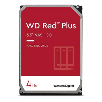 Western Digital WD Red Plus 4TB 3.5 ft NAS HDD SATA III NAS Hard Drive 5400 RPM 256MB Cache 180MB S 1mil Hours MTBF 180TB Year (WD40EFPX)