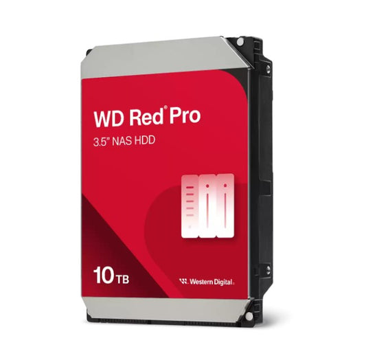 Western Digital WD Red Pro 10TB 3.5 ft NAS HDD SATA 7200RPM 512MB up to 267MB s CMR 5yrs warranty