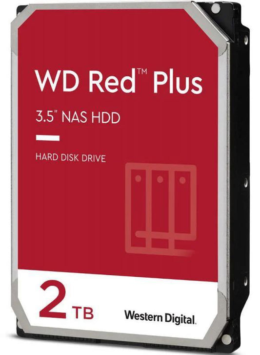 Western Digital 2TB WD Red Plus NAS Hard Drive 3.5-Inch -Transfer Rate up to 215MB s -5640 RPM -Cache Size 512MB -3-Year Limited Warranty WD20EFPX