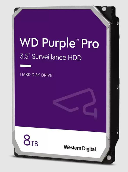 Western Digital WD Purple Pro 8TB 3.5 ft Surveillance HDD 7200RPM 256MB SATA3 245MB s 550TBW 24x7 64 Cameras AV NVR DVR 2.5mil MTBF