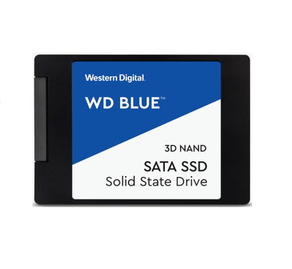 Western Digital WD Blue 500GB 2.5 ft SATA SSD 560R 530W MB s 95K 84K IOPS 200TBW 1.75M hrs MTBF 3D NAND 7mm 5yrs Wty