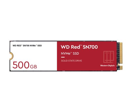 Western Digital WD Red SN700 500GB NVMe NAS SSD 3430MB s 2600MB s R W 1000TBW 420K 515K IOPS M.2 Gen3x4 1.75M hrs MTBF 5yrs wty