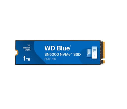 Western Digital WD Blue SN5000 NVMe 1TB SSD M.2 2280, 5,150MB s R 4,900MB s W, 730K IOPS R   770K IOPS W, PCIe Gen4 x4, 5-Y Warranty
